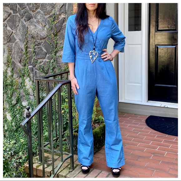 Fabulous chic denim wide leg jumpsuit - Picture 9 of 9